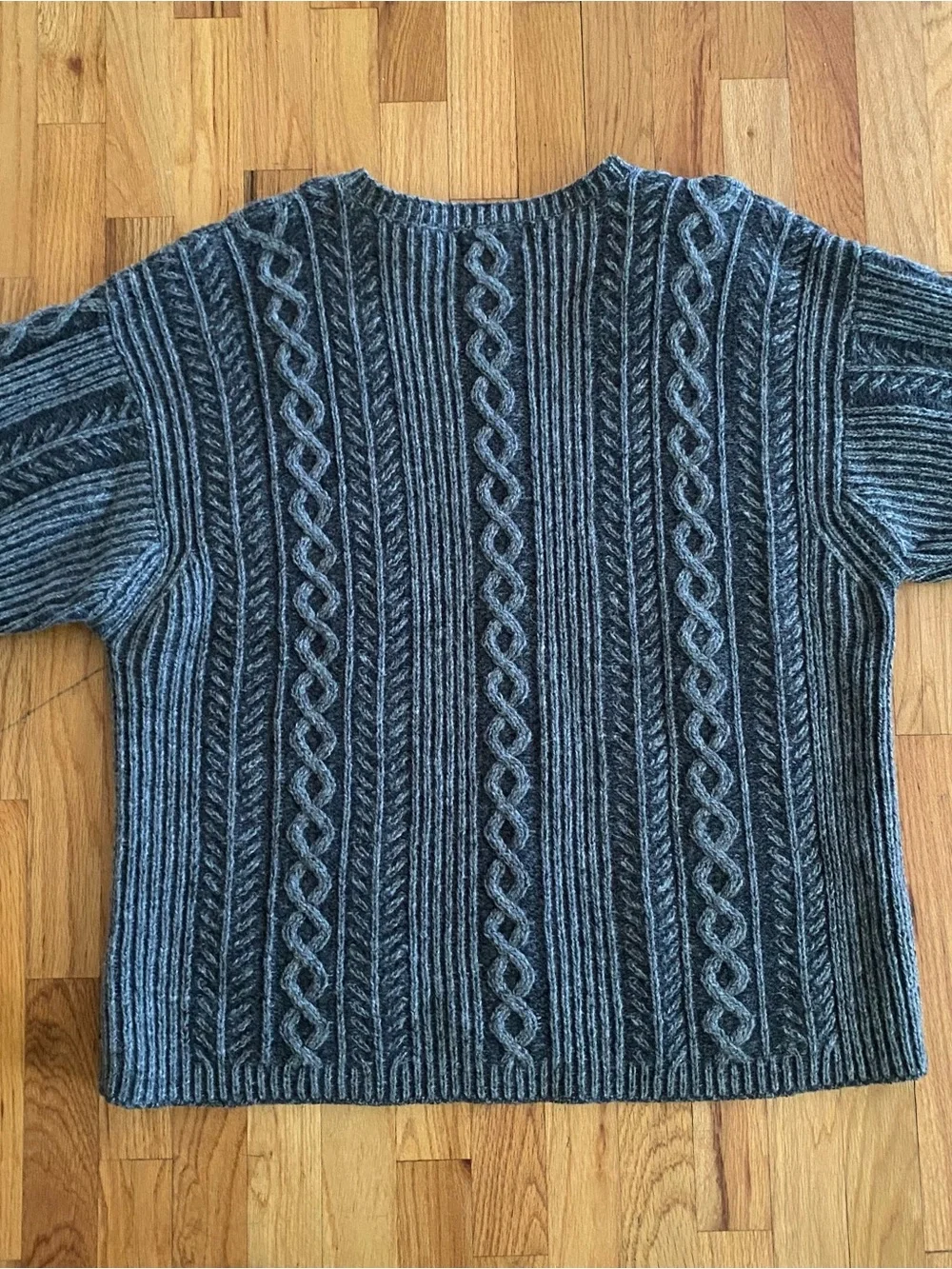 Fisherman Out of Ireland Wool Cable Knit Sweater Cabincore Timeless Size XXL